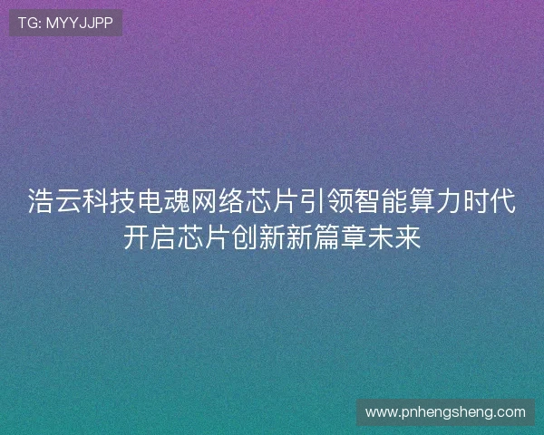 浩云科技电魂网络芯片引领智能算力时代开启芯片创新新篇章未来